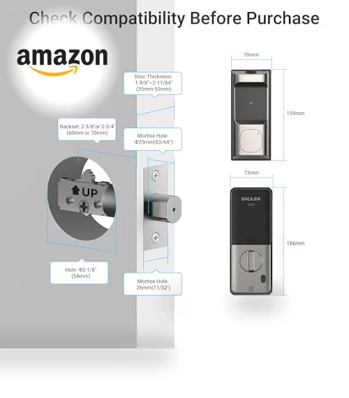 Smart Fingerprint Door Lock — Keyless Entry, Saulex
