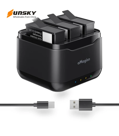 Triple Battery Charging Holder — Docking Stations, aMagisn