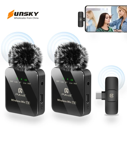 Wireless Lavalier Microphone for Type-C Phone — Audio Capture Devices, PULUZ