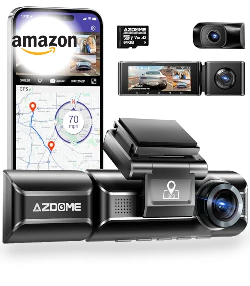 3 Channel Dash Cam — Dashboard Cameras, AZDOME
