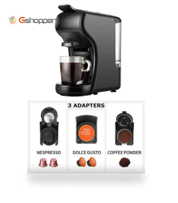 Coffee Machine 19 Bar 3in1 Multiple Cafetera Pod Coffee Maker — Single-Cup Coffee Makers, KZ