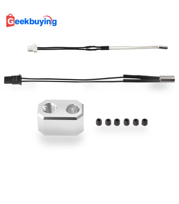 Heater Cartridge, Thermometer Line, And Heating Block Kit for 3D Printer Extruder — 3D Printer Extruders, FYSETC