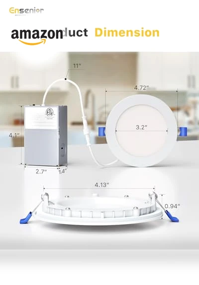 LED Recessed Ceiling Light — Compact Fluorescent, Ensenior