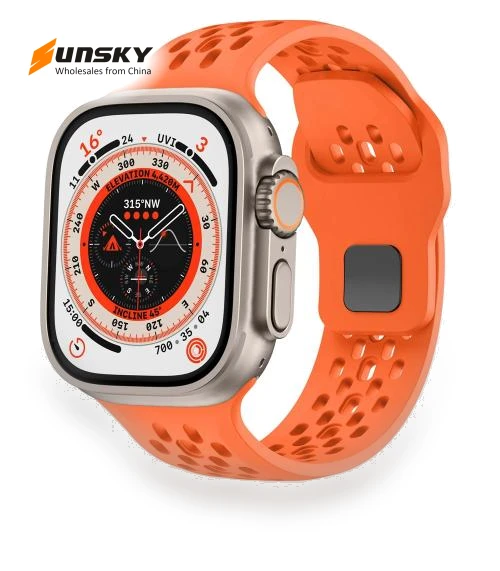 Mesh Reverse Buckle Silicone Watch Band — Watch Accessories