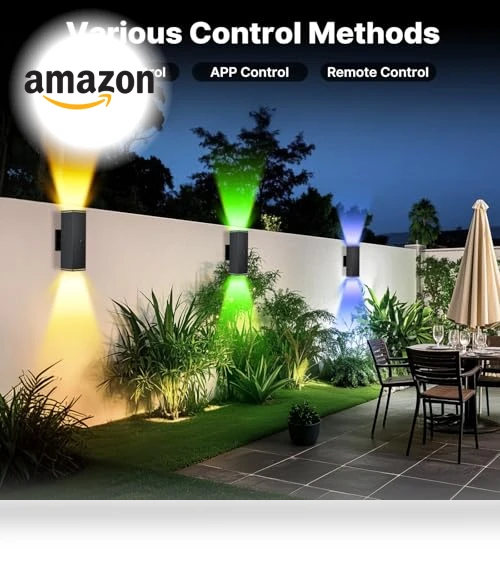 Outdoor Wall Lights 2 Pack — Garden Illumination, futxnziey