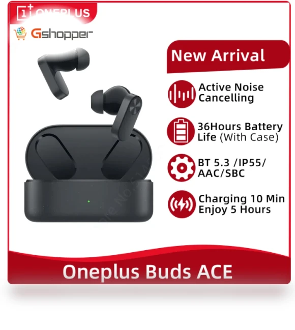 TWS Earphone with Active Noise Cancelling — Over-Ear Headphones, OnePlus