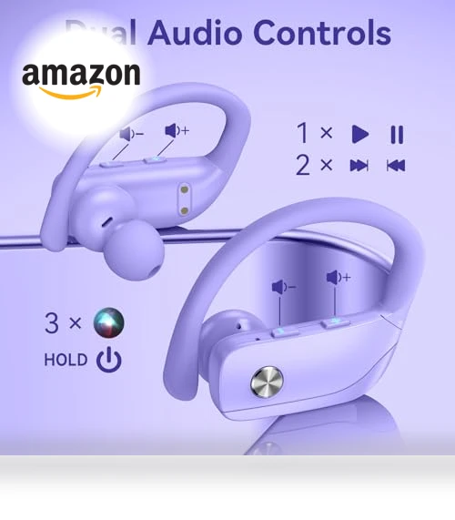 Wireless Earbuds with LED Display — In-Ear Headphones, BMANI