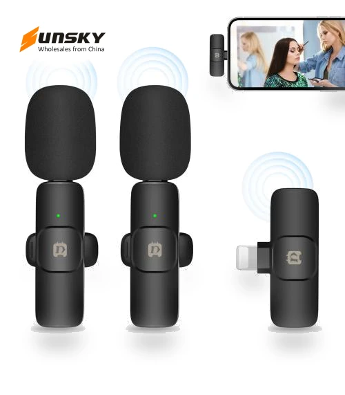 Wireless Lavalier Noise Reduction Reverb Microphones — Wireless Systems, PULUZ