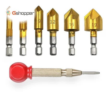 5-blade Chamfer Countersunk Drill Bits Kit — Countersink