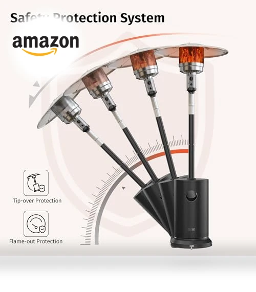 50,000 BTU Patio Heater with Round Table Design — Patio Heaters, EAST OAK