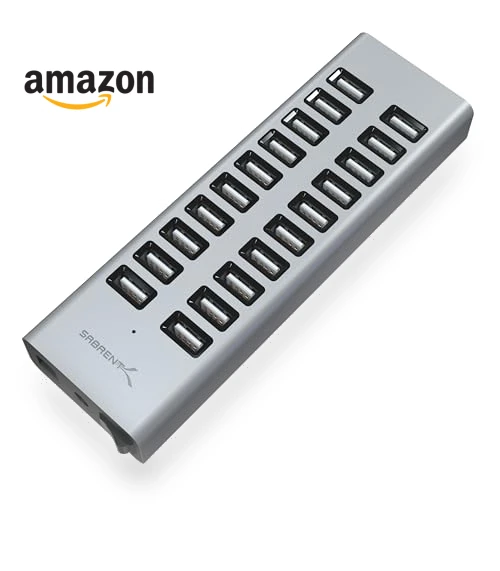 90W 20 Port USB 2.0 Fast Charger — Chargers, SABRENT