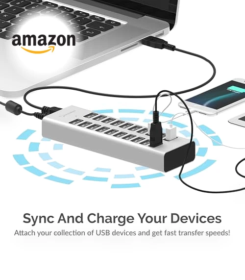 90W 20 Port USB 2.0 Fast Charger — Chargers, SABRENT