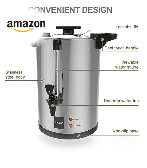 Commercial Grade Stainless Steel Coffee Urn — Urns, Valgus