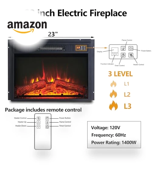 Electric Fireplace with Mantel — Outdoor Fireplaces, Aitjunz