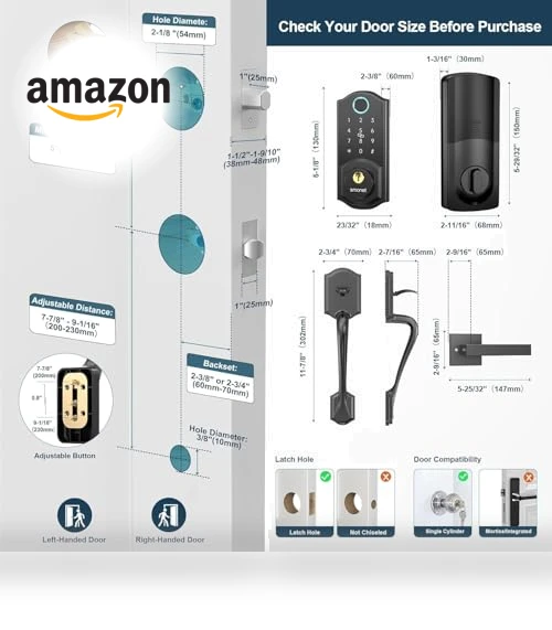 Keyless Entry Smart Lock with Handle — Smart Home Security, SMONET