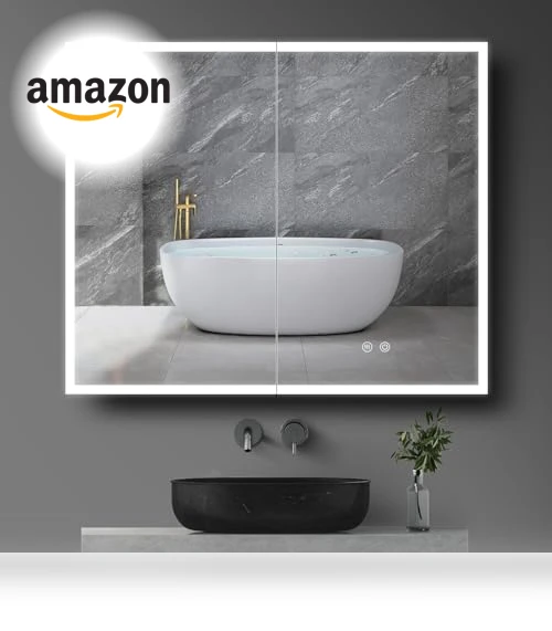 LED Mirror Medicine Cabinet — Shower, Wemin Smart Home