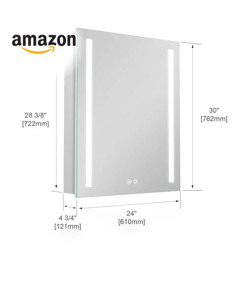 LED Mirror Medicine Cabinet — Shower, Wemin Smart Home