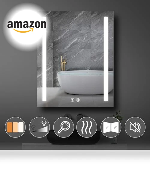 LED Mirror Medicine Cabinet — Shower, Wemin Smart Home