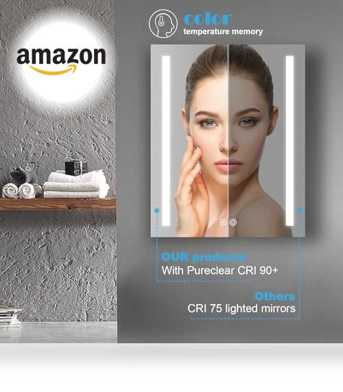 LED Mirror Medicine Cabinet — Shower, Wemin Smart Home