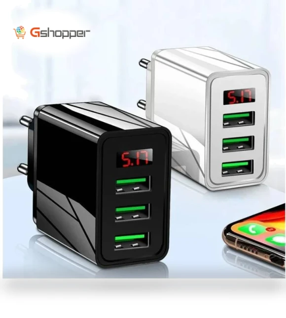 Three USB Port Phone Charger — Chargers