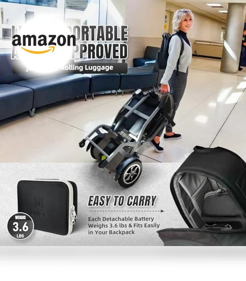Ultra Lightweight Electric Powered Folding 4 Wheel Mobility Scooter — Mobility Scooters, ZiiROBOT