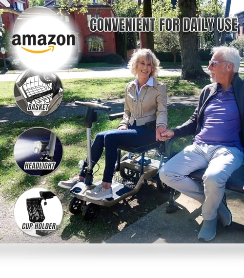 Ultra Lightweight Electric Powered Folding 4 Wheel Mobility Scooter — Mobility Scooters, ZiiROBOT