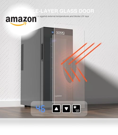 12 Bottles Wine Fridge — Mini Fridges, Luztolent