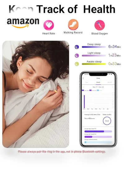 Health Tracker Smart Ring — Fitness Bands, VNEXFU
