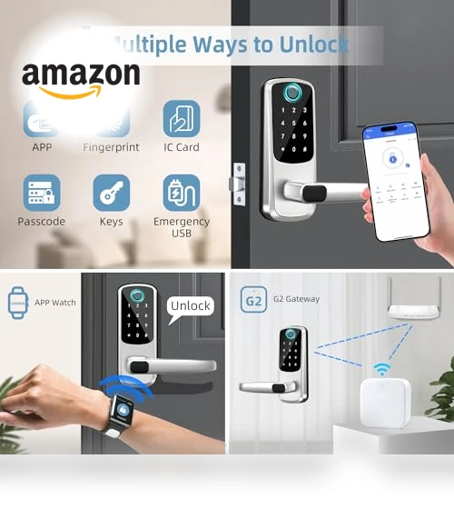 Keyless Entry Door Lock with Keypad and Fingerprint — Accessories, MSR X6