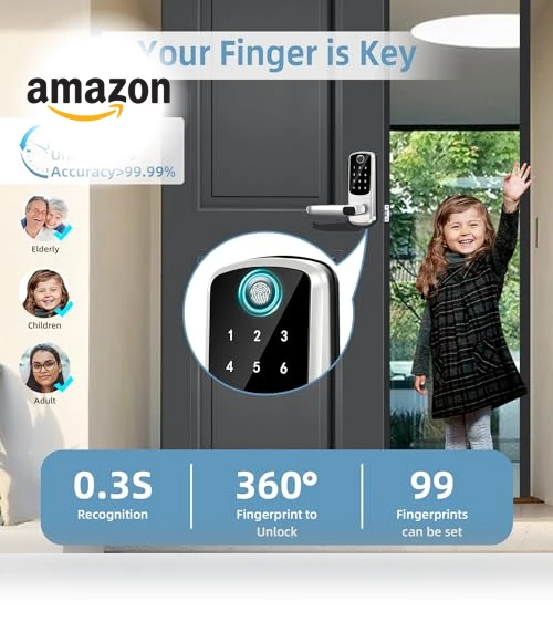 Keyless Entry Door Lock with Keypad and Fingerprint — Accessories, MSR X6