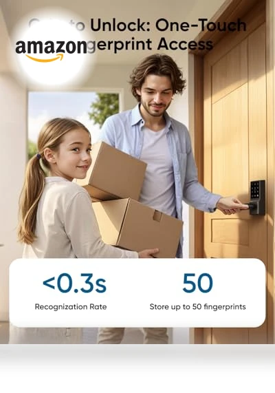 Keyless Fingerprint Door Lock with Handle — Biometric Security, eufy Security