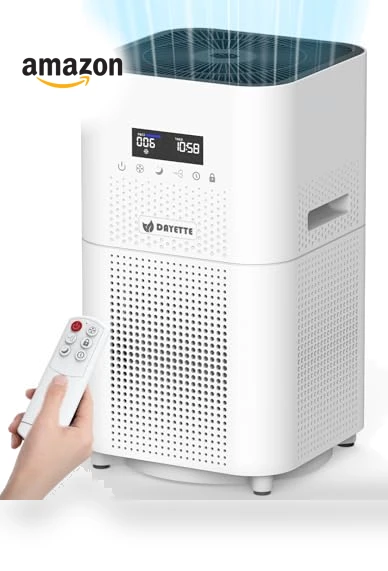 Large Room Air Purifier with H14 True HEPA Filter — Electrostatic Air Purifiers, DAYETTE