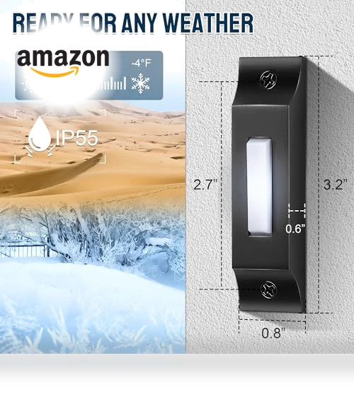 LED Lighted Doorbell Button — Push Buttons, Enhon