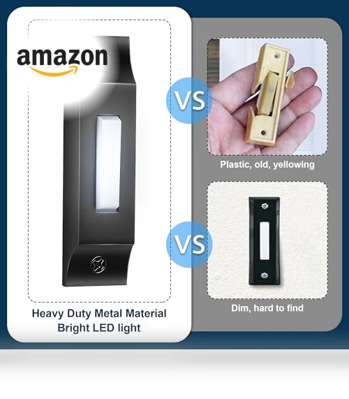 LED Lighted Doorbell Button — Push Buttons, Enhon