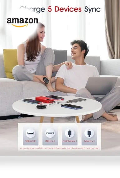 Portable Charger Power Bank with Built-in Cables and AC Wall Plug — Charging Solutions, Dongguan Xionel Electronic Technology Co., Ltd