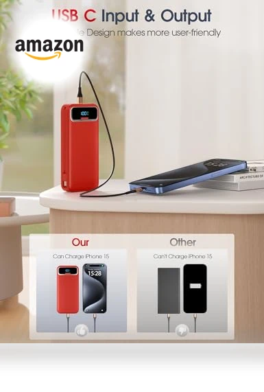 Portable Charger Power Bank with Built-in Cables and AC Wall Plug — Charging Solutions, Dongguan Xionel Electronic Technology Co., Ltd