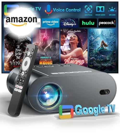 Smart 4K Projector with WiFi and Bluetooth — Home Theater Projectors, GooDee