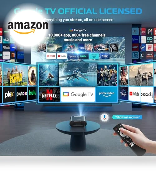 Smart 4K Projector with WiFi and Bluetooth — Home Theater Projectors, GooDee
