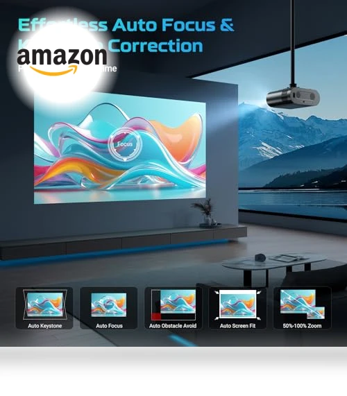 Smart 4K Projector with WiFi and Bluetooth — Home Theater Projectors, GooDee