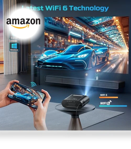 Smart 4K Projector with WiFi and Bluetooth — Home Theater Projectors, GooDee