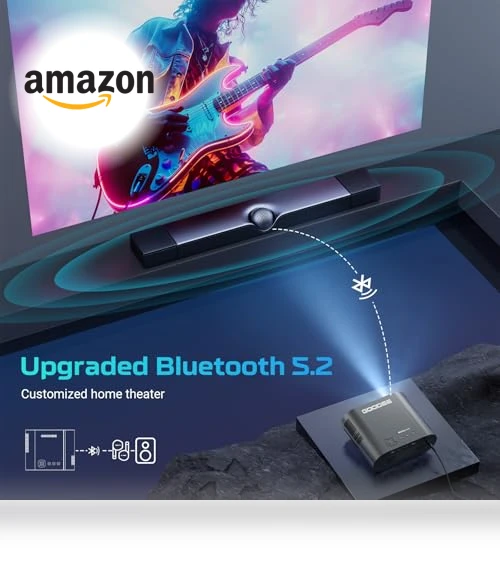 Smart 4K Projector with WiFi and Bluetooth — Home Theater Projectors, GooDee