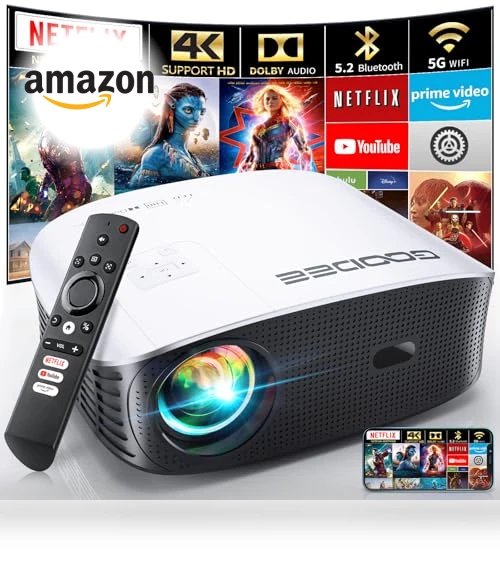 Smart 4K Projector — Home Theater Projectors, GooDee