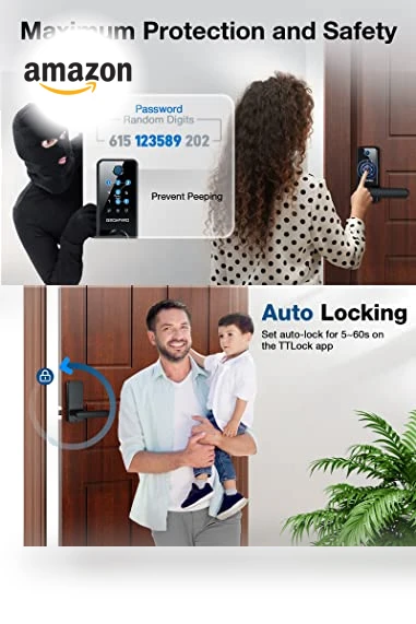 Smart Door Lock with Handle — Luggage Locks, GEONFINO
