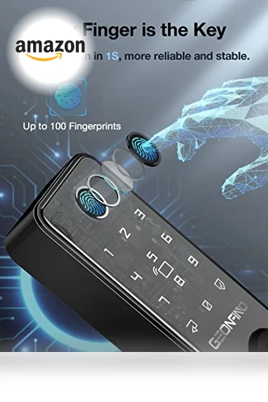 Smart Door Lock with Handle — Luggage Locks, GEONFINO
