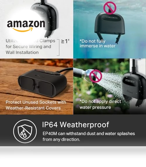 Smart Outdoor Plug, Dual Outlet — Smart Home Modules, TP-Link