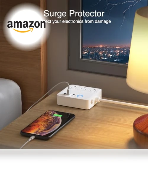 Smart Power Strip with 3 USB Ports and 3 Smart Outlets — Power Solutions & Surge Protection, GHome Smart