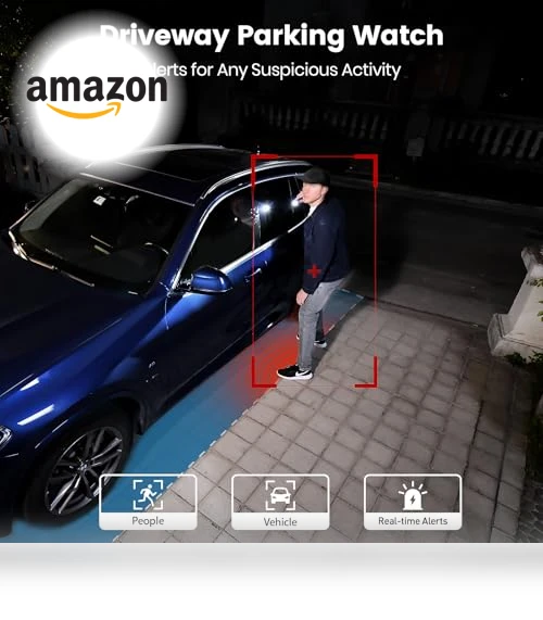 Solar Powered Outdoor Security Camera — Motion Sensors, AOSU