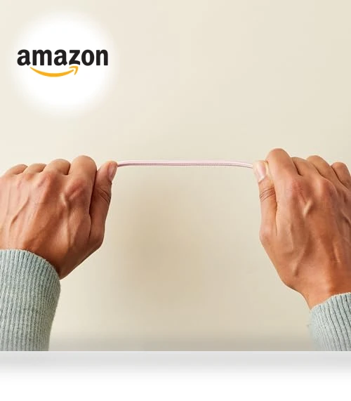 USB-A to Lightning Charger Cable, Nylon Braided Cord — Chargers & Cables, Amazon Basics