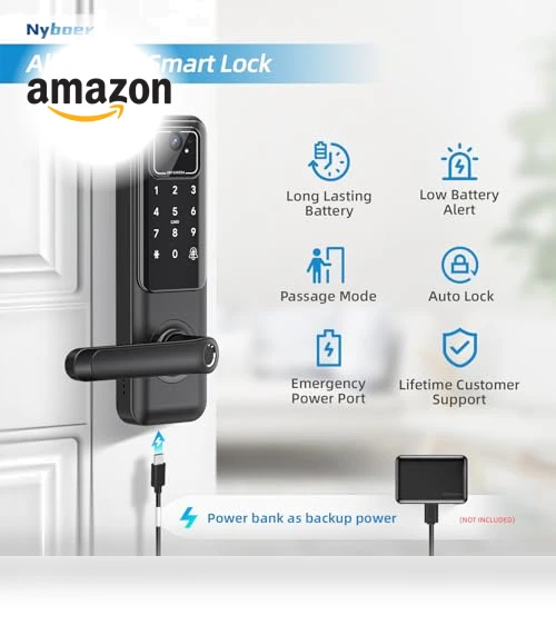 Video Smart Door Lock with Fingerprint — Smart Home Security, Nyboer