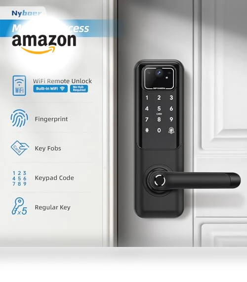 Video Smart Door Lock with Fingerprint — Smart Home Security, Nyboer